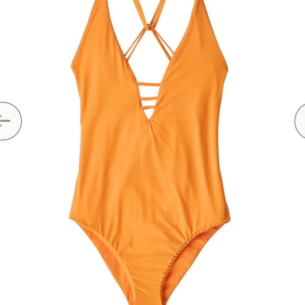 Patagonia Orange Strappy Swimsuit